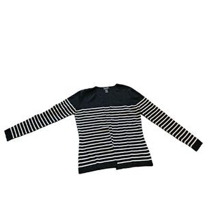 ‎Women's FINITY Knit Striped Open Cardigan Small